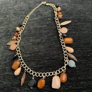 Brown tones stone necklace